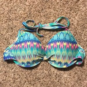 Rainbow push-up swim suit top!